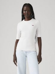 Levi's Koszulka "Luca" w kolorze białym rozmiar: L. Białe bluzki damskie Levi's, l, bez wzorów, z bawełny, bez kołnierzyka. Za 71.56 zł.