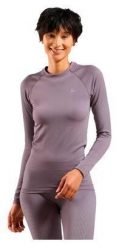 Longsleeve termoaktywny damski ODLO Performance Warm Bl Top Crew Neck. Szare topy sportowe damskie Odlo, na jesień, l, bez wzorów, z elastanu, bez ramiączek. Za 319.99 zł.