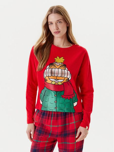 United Colors Of Benetton Koszulka piżamowa 3DKE3M06L Czerwony Regular Fit. Czerwone koszule nocne damskie United Colors Of Benetton, bez wzorów, z bawełny. Za 109.99 zł.