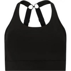 Athlecia Biustonosz sportowy Zanilia V2 — 60% poliamid, 40% elastan – 1001 Black. Czarne biustonosze sportowe damskie Athlecia, bez wzorów, z elastanu. Za 194.50 zł.