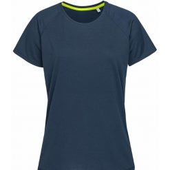 Raglanowa Koszulka Aktywna Dla Kobiet. Niebieskie bluzki damskie Stedman, xl, bez wzorów, sportowe, bez kołnierzyka, bez ramiączek. Za 60.99 zł.