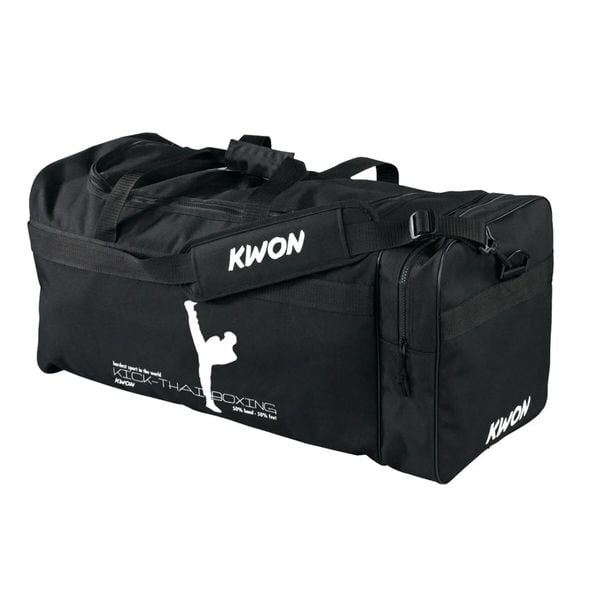 Torba sportowa Kick-thaiboxing Kwon. Czarne torby męskie na ramię KWON, bez wzorów, z nylonu, na ramię, duże. Za 159.00 zł.