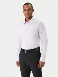 Calvin Klein Koszula LV04LB145G Różowy Slim Fit. Czerwone koszule męskie CALVIN KLEIN, l, bez wzorów, z bawełny, bez kołnierzyka, bez ramiączek. Za 329.99 zł.