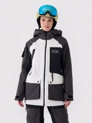 4F Kurtka narciarska w kolorze biało-antracytowym rozmiar: S. Białe kurtki narciarskie i snowboardowe damskie 4f, m, bez wzorów, bez kaptura, narciarskie. Za 459.04 zł.