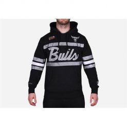 Bluza sportowa męska Mitchell & Ness Chicago Bulls. Czarne bluzy sportowe męskie Mitchell & Ness, bez wzorów, sportowe, bez kołnierzyka, bez ramiączek. Za 676.00 zł.