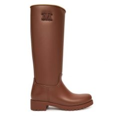 Kalosze Max Mara. Brązowe kalosze damskie Max Mara, bez wzorów. Za 2,349.00 zł.