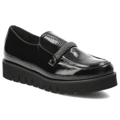 Czarne Półbuty Armodo Eleganckie Buty Damskie. Czarne półbuty damskie Armodo, z aplikacjami, ze skóry, eleganckie, bez obcasa, na platformie. Za 379.00 zł.
