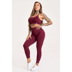 Legginsy fitness damskie Gym Glamour push up 2.0. Czerwone legginsy damskie GYM GLAMOUR, s, bez wzorów. Za 169.99 zł.