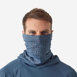 Komin wędkarski 500 Anty-UV. Brązowe szaliki i kominy damskie CAPERLAN, bez wzorów, z materiału. Za 39.99 zł.