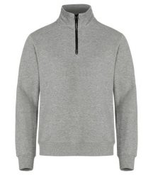 Clique Classic Half Zip bluza pół‑zamek szary melanż. Szare bluzy bez kaptura męskie CLIQUE, l, z bawełny. Za 220.20 zł.