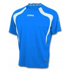 Koszulka piłkarska męska Joma Champion. Niebieskie t-shirty sportowe męskie Joma, m, bez ramiączek, do piłki nożnej. Za 35.99 zł.