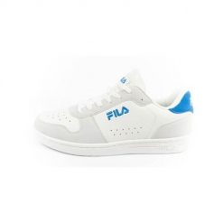 Buty do chodzenia męskie Fila Netforce. Białe buty sportowe na co dzień męskie Fila, z materiału, bez zapięcia, trekkingowe. Za 139.00 zł.