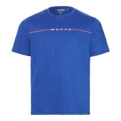 Koszulka polo z grafiką UV ochronną Musto Evo. Niebieskie koszulki polo męskie Musto, m, bez wzorów, bez ramiączek. Za 250.50 zł.