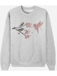 WOOOP Bluza "Blossom Bird" w kolorze szarym rozmiar: M. Szare bluzy bez kaptura damskie Wooop, m. Za 156.98 zł.