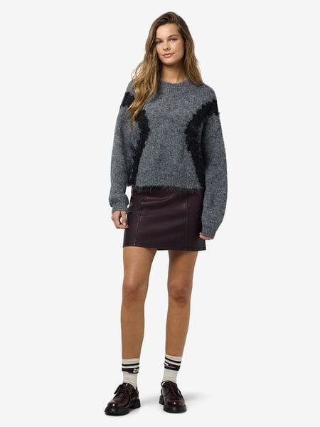 Noisy may Sweter w kolorze szarym rozmiar: S. Szare swetry klasyczne damskie Noisy may, s, bez kołnierzyka. Za 126.45 zł.