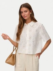 Vero Moda Koszula Eliza 10342754 Biały Regular Fit. Białe koszule damskie Vero Moda, s, bez wzorów, z bawełny, bez kołnierzyka, bez ramiączek. Za 159.99 zł.