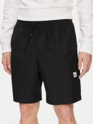 Calvin Klein Jeans Szorty sportowe Tab J30J325701 Czarny Regular Fit. Czarne szorty męskie Calvin Klein Jeans, l, z jeansu. Za 299.99 zł.