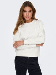 JDY Bluza w kolorze kremowym rozmiar: XL. Brązowe bluzy bez kaptura damskie JDY, xl, z bawełny. Za 52.67 zł.