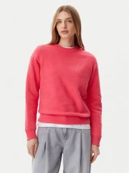 Tommy Jeans Bluza Flag DW0DW19959 Różowy Regular Fit. Czerwone bluzy bez kaptura damskie Tommy Jeans, xs, z bawełny. Za 209.99 zł.