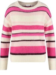 Gerry Weber Sweter w kolorze różowo-kremowym rozmiar: 42. Brązowe swetry klasyczne damskie Gerry Weber, z wełny, bez kołnierzyka. Za 220.12 zł.