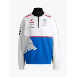 Bluza męska Hugo Boss Bulls RP Team pół-zamek. Białe bluzy bez kaptura męskie Hugo Boss, m, z bawełny. Za 258.99 zł.