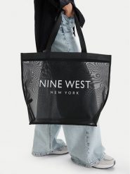 Nine West Torebka CEO-Eloura-LA374-4074 Czarny. Czarne torebki klasyczne damskie Nine West, bez wzorów, z materiału, bez dodatków. Za 79.99 zł.