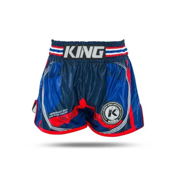 Spodenki do boksu tajskiego King Pro Boxing Flag 2. Czerwone szorty damskie KING PRO BOXING, bez wzorów, z satyny, młodzieżowe. Za 267.50 zł.