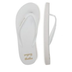 Japonki Billabong. Białe klapki damskie Billabong, bez wzorów, bez obcasa. Za 59.99 zł.