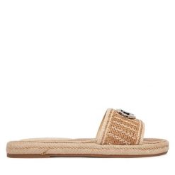 Espadryle Guess. Brązowe espadryle damskie Guess, z aplikacjami, bez obcasa. Za 559.99 zł.