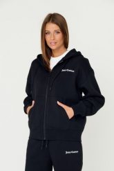 JUICY COUTURE Czarna bluza Randy. Czarne bluzy z kapturem damskie Juicy Couture, s, z bawełny. W wyprzedaży za 299.99 zł.