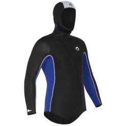 Kurtka do nurkowania męska Subea SCD z neoprenu 5,5 mm z kapturem. Czarne kurtki męskie SUBEA, l, bez wzorów, z gumy, sportowe, z kapturem. Za 399.99 zł.