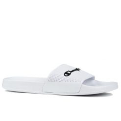 Klapki sportowe basenowe Champion DAYTONA. Białe klapki damskie CHAMPION, bez wzorów, bez obcasa. W wyprzedaży za 78.00 zł.