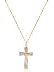 OR ÉCLAT Złoty naszyjnik "Croix de Jésus" z zawieszką rozmiar: onesize. Żółte naszyjniki damskie Or Éclat, złote. Za 652.99 zł.