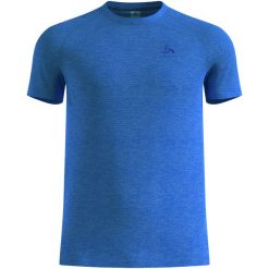 Koszulka męska Odlo T-shirt crew neck s/s ESSENTIAL SEAMLESS. Niebieskie bielizna termoaktywna męska Odlo, m, bez wzorów. Za 219.99 zł.