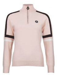 Peak Mountain Sweter "Asta" w kolorze jasnoróżowym rozmiar: S. Różowe golfy damskie Peak Mountain, s, bez wzorów, bez ramiączek. Za 217.99 zł.