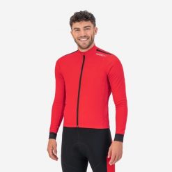 Koszulka rowerowa męska Rogelli Core z długim rękawem. Czerwone t-shirty sportowe męskie Rogelli, m, bez ramiączek, rowerowe. Za 259.00 zł.