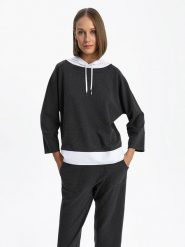 BGN Bluza w kolorze antracytowym rozmiar: 36. Czarne bluzy z kapturem damskie BGN. Za 118.56 zł.