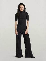 G-Star Kombinezon w kolorze czarnym rozmiar: L. Czarne kombinezony damskie G-Star, l, bez wzorów, z bawełny, retro, bez kołnierzyka, bez ramiączek. Za 270.39 zł.