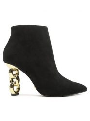 Kat Maconie Botki Toni Czarny. Czarne botki damskie Kat Maconie, ze skóry, bez obcasa, na słupku, bez zapięcia. Za 1,699.00 zł.
