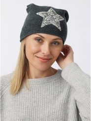 Zwillingsherz Czapka beanie w kolorze antracytowym rozmiar: onesize. Czarne czapki zimowe damskie Zwillingsherz, z kaszmiru. Za 83.42 zł.