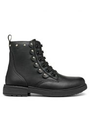 Geox Botki Eclair J469QA 000BC C9999 D Czarny. Czarne botki dziewczęce Geox, bez wzorów, ze skóry, bez ramiączek. Za 209.99 zł.