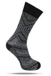 Ciepłe Wełniane Skarpetki Zimowe - Czarne ze Wzorem. Czarne skarpetki męskie His Story, bez wzorów, z elastanu. Za 39.99 zł.