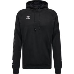 Bawełniana bluza z kapturem Hummel Move Grid. Czarne bluzy sportowe męskie HUMMEL, bez wzorów, z bawełny, sportowe, bez kołnierzyka, bez ramiączek. Za 251.50 zł.