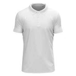 Męska, Rozciągliwa Koszulka Polo. Białe koszulki polo męskie Stedman, m, bez wzorów, bez ramiączek. Za 100.99 zł.