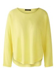 Oui Sweter w kolorze żółtym rozmiar: 36. Żółte swetry klasyczne damskie Oui, z bawełny, bez kołnierzyka. Za 91.77 zł.