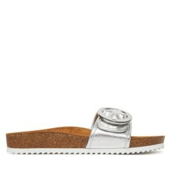 Klapki Caprice. Szare klapki damskie Caprice, bez wzorów, bez obcasa. Za 239.99 zł.