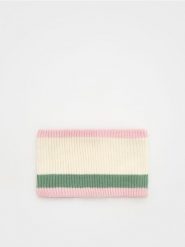 Wzorzysty komin - różowy. Czerwone szaliki dziecięce Reserved, z dzianiny, bez ramiączek. W wyprzedaży za 17.99 zł.