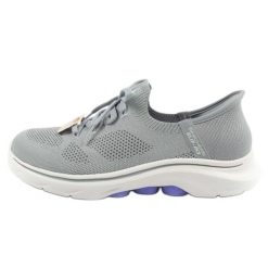Buty Skechers Go Walk 7-Via 125213/GYLV szare. Szare buty sportowe na co dzień damskie bez wzorów, z materiału. Za 397.31 zł.