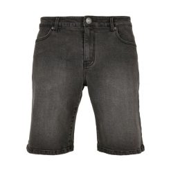 Spodenki dżinsowe Urban Classics. Czarne szorty męskie Urban Classics, bez kołnierzyka. Za 206.00 zł.