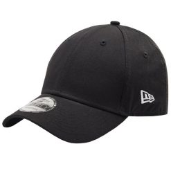 Czapka New Era Flag 9forty. Czarne czapki męskie New Era, bez wzorów, z bawełny, sportowe. Za 99.99 zł.
